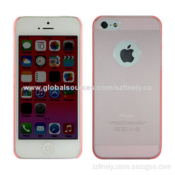 PC Cases for iPhone 5/5S, Ultra-thin Series，0.3mm Thickness with Apple Hole